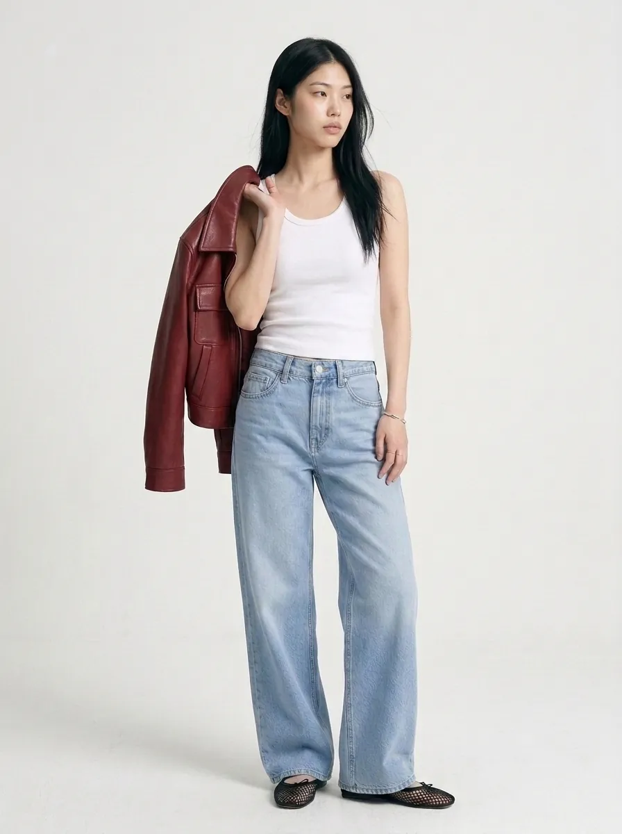 Finished studio model shot of the same garments